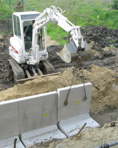 Bagger Mauerscheiben