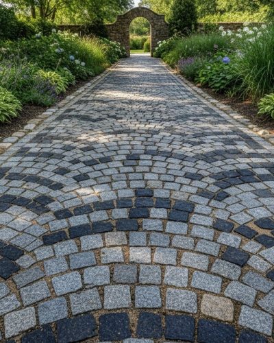 Kopfsteinpflaster Gehweg