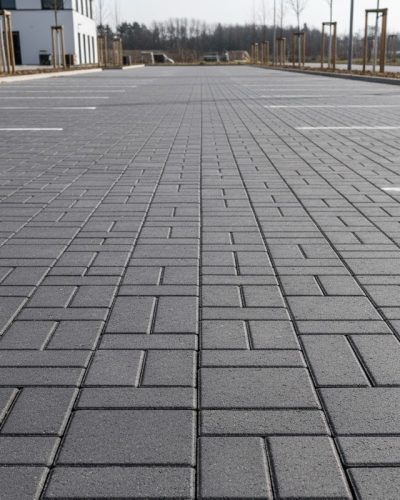 Pflaster Parkplatz